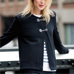 New Saint James L’atelier France Wool Blend Navy Cardigan Sweater Size 6